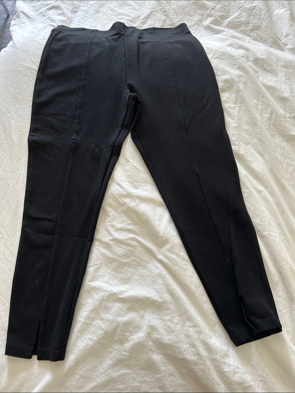 STYLUS Black Ponte Ankle Pants - Tapered Fit